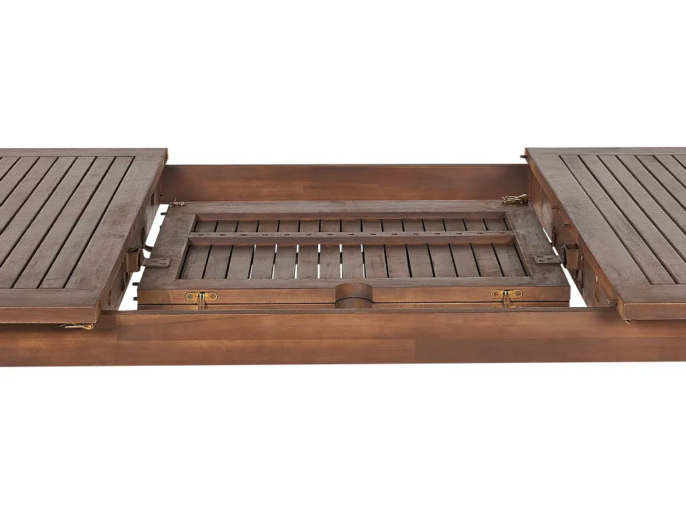 Gartentisch Akazienholz Dunkelbraun 180 / 240 X 100 Cm Ausziehbar Cesana