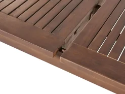 Gartentisch Akazienholz Dunkelbraun 180 / 240 X 100 Cm Ausziehbar Cesana