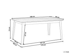 Gartentisch Akazienholz Hellbraun 180 X 90 Cm Fornelli