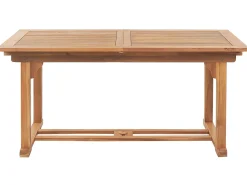 Gartentisch Akazienholz Hellbraun 160 / 220 X 90 Cm Ausziehbar Java