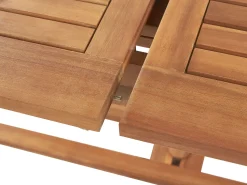 Gartentisch Akazienholz Hellbraun 160 / 220 X 90 Cm Ausziehbar Java