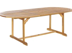 Gartentisch Akazienholz Hellbraun 160 / 220 X 100 Cm Ausziehbar Maui