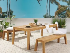 Gartentisch Akazienholz Hellbraun 210 X 90 Cm Livorno