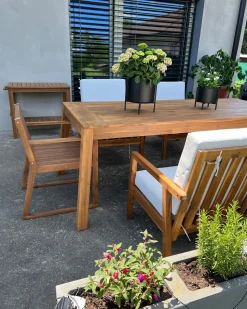 Gartentisch Akazienholz Hellbraun 210 X 90 Cm Livorno
