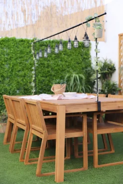 Gartentisch Akazienholz Hellbraun 210 X 90 Cm Livorno