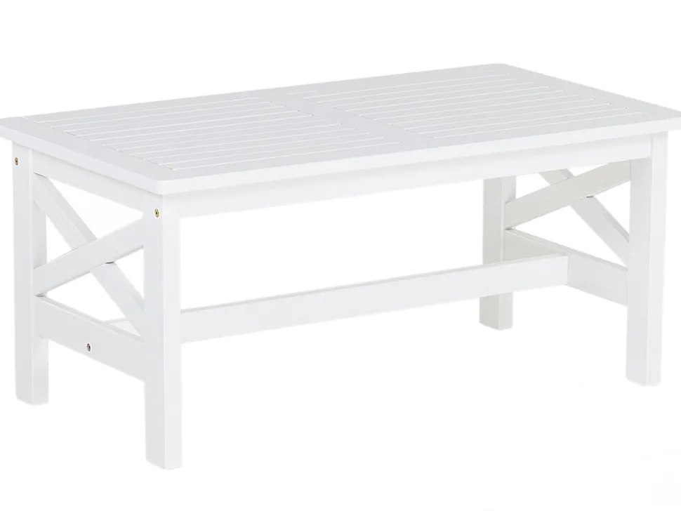 Gartentisch Akazienholz Weis 100 X 55 Cm Baltic