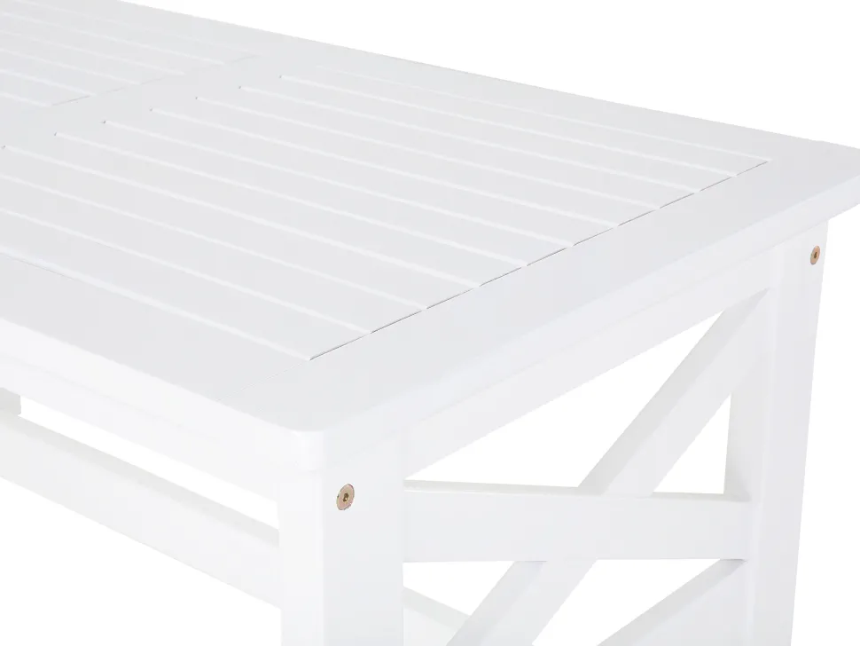 Gartentisch Akazienholz Weis 100 X 55 Cm Baltic