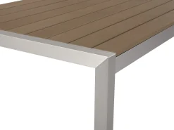 Gartentisch Aluminium Braun 180 X 90 Cm Vernio