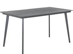 Gartentisch Aluminium Grau 140 X 80 Cm Mileto