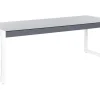 Gartentisch Aluminium Grau / Weis 210 X 90 Cm Bacoli