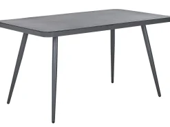 Gartentisch Aluminium Grau 140 X 80 Cm Lipari