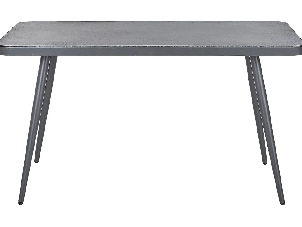 Gartentisch Aluminium Grau 140 X 80 Cm Lipari