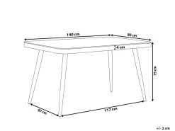 Gartentisch Aluminium Grau 140 X 80 Cm Lipari
