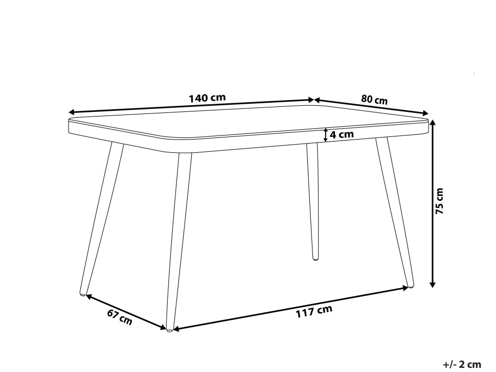 Gartentisch Aluminium Grau 140 X 80 Cm Lipari
