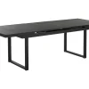 Gartentisch Aluminium Schwarz 180 / 240 X 90 Cm Ausziehbar Valcanetto
