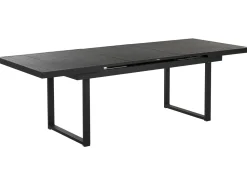 Gartentisch Aluminium Schwarz 180 / 240 X 90 Cm Ausziehbar Valcanetto