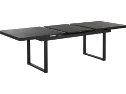 Gartentisch Aluminium Schwarz 180 / 240 X 90 Cm Ausziehbar Valcanetto