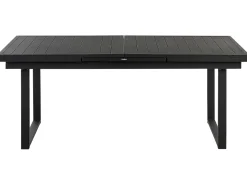 Gartentisch Aluminium Schwarz 180 / 240 X 90 Cm Ausziehbar Valcanetto