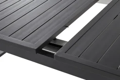 Gartentisch Aluminium Schwarz 180 / 240 X 90 Cm Ausziehbar Valcanetto