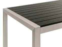 Gartentisch Aluminium Schwarz 180 X 90 Cm Vernio