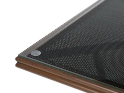 Gartentisch Aluminium Schwarz / Dunkler Holzfarbton 80 X 80 Cm Caspri
