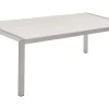 Gartentisch Aluminium Weis 180 X 90 Cm Vernio