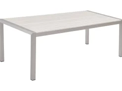 Gartentisch Aluminium Weis 180 X 90 Cm Vernio