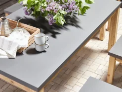 Gartentisch Beton / Akazienholz 180 X 90 Cm Ostuni