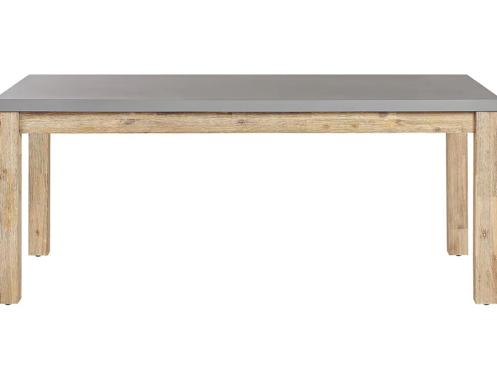 Gartentisch Beton / Akazienholz 180 X 90 Cm Ostuni