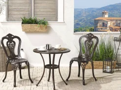 Gartentisch Braun Aluminium 65 Cm Bovino