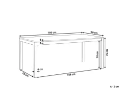 Gartentisch Crashglas 180 X 90 Cm Einteilige Tischplatte Grosseto