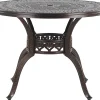 Gartentisch Dunkelbraun Aluminium 102 Cm Salento