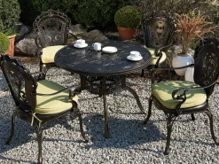 Gartentisch Dunkelbraun Aluminium 100 Cm Sapri