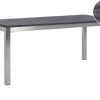 Gartentisch Edelstahl/Naturstein Schwarz Geflammt 180 X 90 Cm Einteilige Tischplatte Grosseto