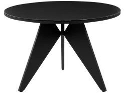 Gartentisch Keramikglas / Aluminium Schwarz 110 Cm Olmetto