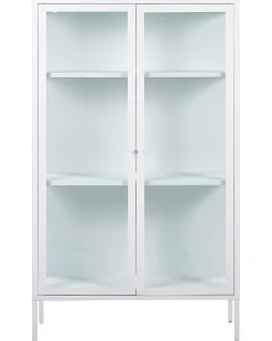 Glasvitrine Metall Weis 150 Cm Nash