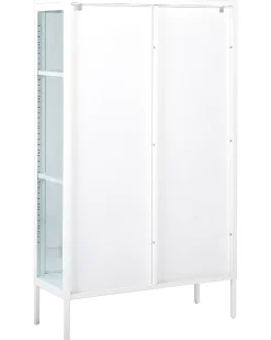 Glasvitrine Metall Weis 150 Cm Nash