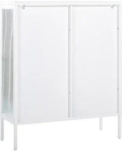 Glasvitrine Metall Weis Mit 2 Fachern Sarre