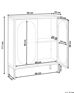 Glasvitrine Metall Weis Mit 2 Fachern Sarre