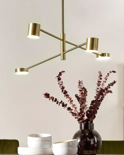 Hangelampe Gold 4-Flammig Bandon