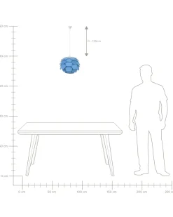 Hangeleuchte Blau Zapfenform Segre Klein