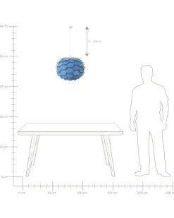 Hangeleuchte Blau Zapfenform Segre Gros