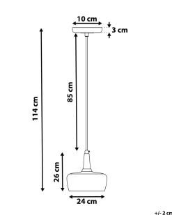 Hangeleuchte Gips Weis Glockenform Burano
