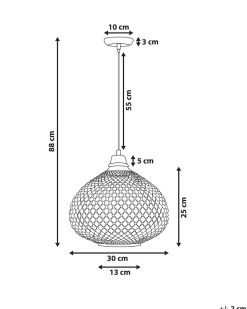 Hangeleuchte Glas Gold Tropfenform Madon