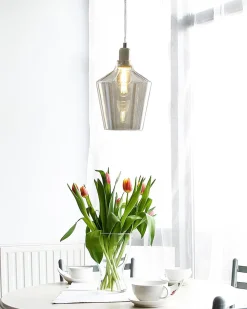 Hangeleuchte Glas Goldgelb Glockenform Santon