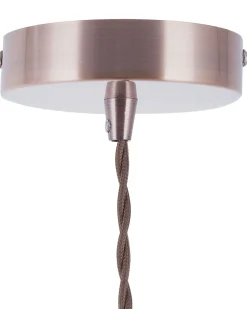 Hangeleuchte Glas Kupfer Trommelform Lanata