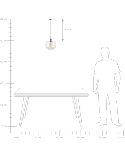 Hangeleuchte Glas Kupfer Trommelform Lanata