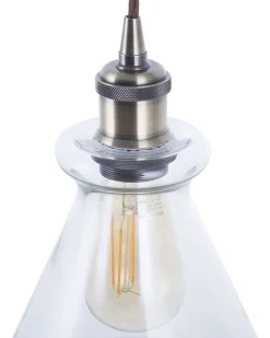 Hangeleuchte Glas Messing Kegelform Bergantes