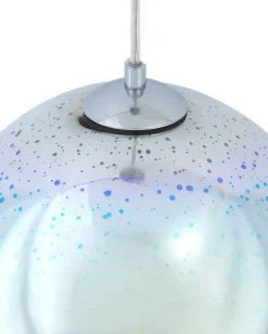 Hangeleuchte Glas Silber Kugelform Sessera