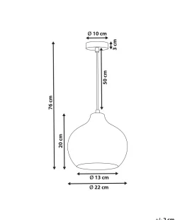 Hangeleuchte Glas Smaragdgrun Glockenform Keila